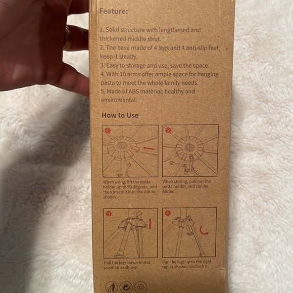 Ourokhome collapsible Pasta Drying rack in white - Picture 8 of 10